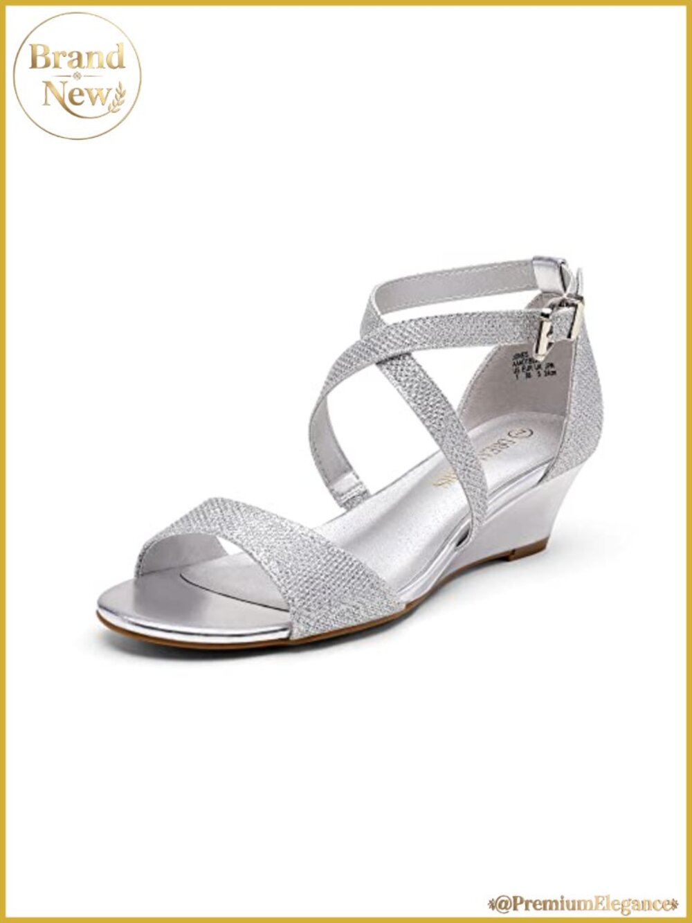 Women's Low Wedge Ankle Strap Sandals Open Toe Wide Dress Summer